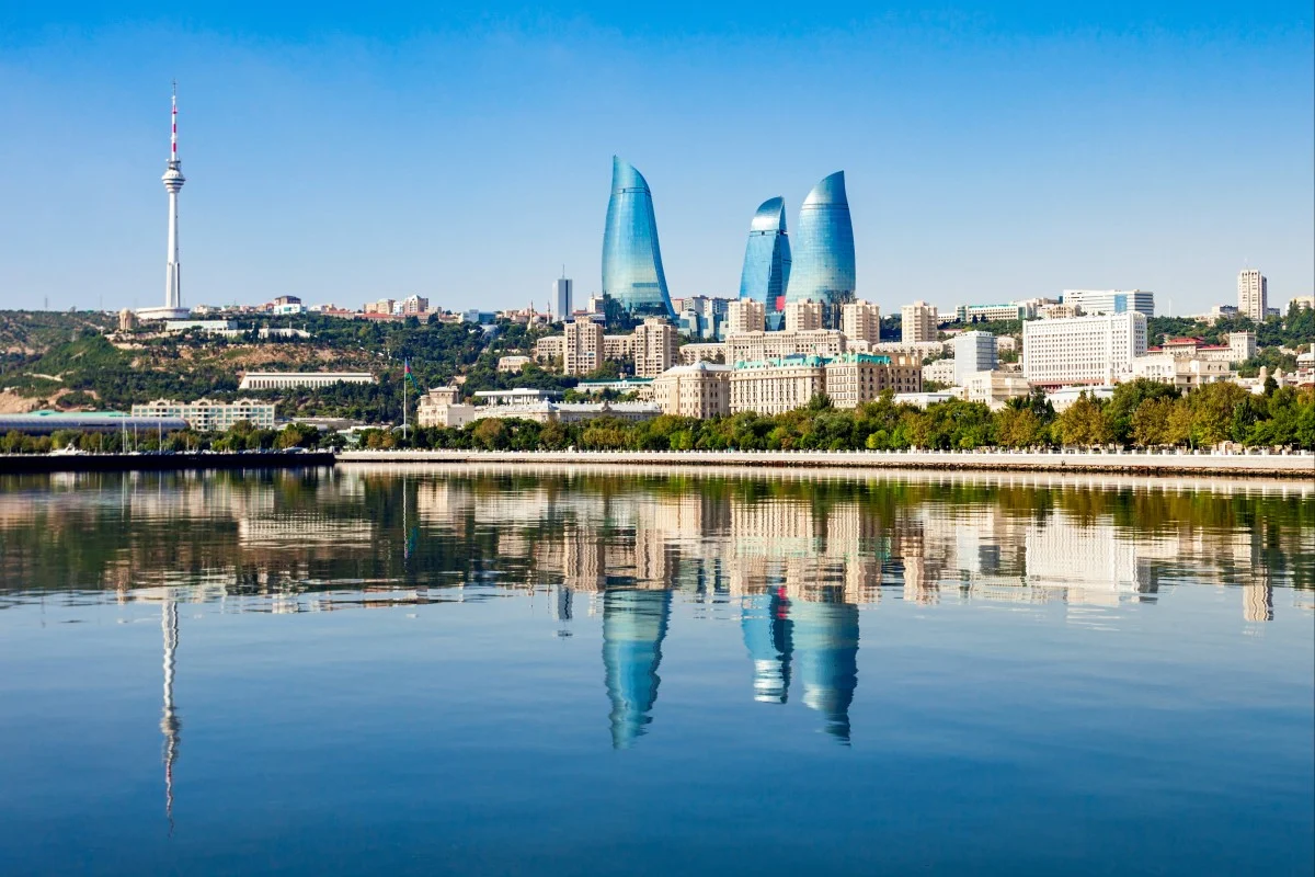 Baku, oil-rich Azerbaijan’s congested capital, where Asian and European cultures collide